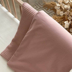 Плед-конверт пудра (зі знімною ковдрою) жатка/вафля, 100х80 см 2