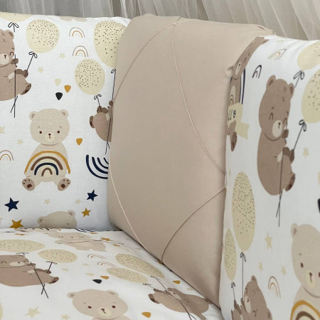 Комплект Ведмідь з кульками - Щаслива ніч (6 предметів) ліжко