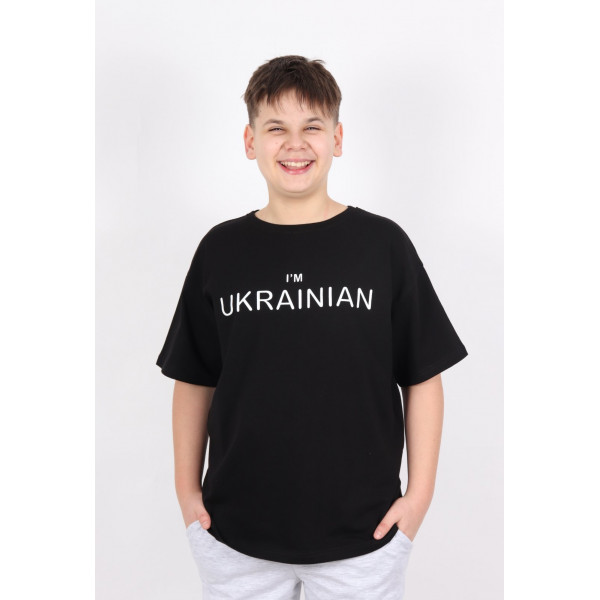Футболка UKRAINIAN чорна JP (унісекс)