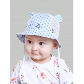 Панама "Грей" блак.клітинка (100% бавовна/сітка) на зав'язках 2