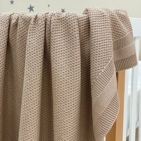 Плед Рогожка кофе (вязка) 100х80 см 2