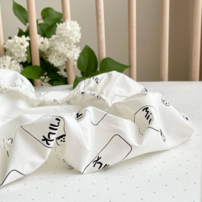 Простирадло МОЛОКО на коляску (на гумці) 45х80см 2