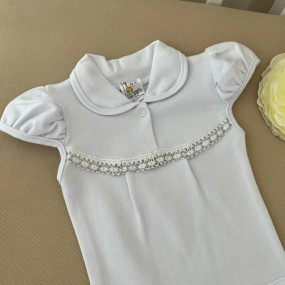 Боді для дівчинки "Свято" короткий рукав, білий 2