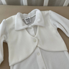 Чоловічок "Голден Бебі В" молочний (велюр/жаккард) шапочка 2