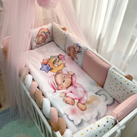 Комплект "Ведмедики Гаммі" рожевий (6 предметів) кровать