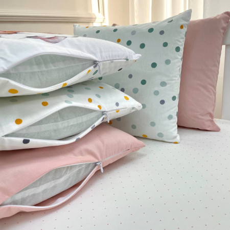 Комплект "Ведмедики Гаммі" рожевий (6 предметів) ліжко