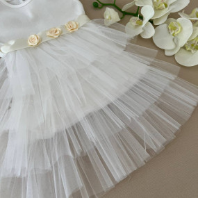 Сукня для фотосесії "Ніжність" кор. рукав (молочний інтерлок 2