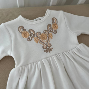 Костюм "Світлинка" молочний/кава (туніка, лосини, пов`язка 2