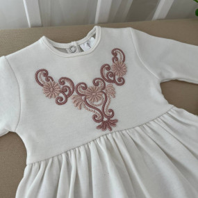 Костюм "Світлинка" молочний/пудра (туніка, лосини, пов`язка 2