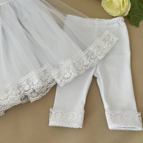 Костюм "Чарівна Світлинка" д.р. білий (туніка, лосини) 2