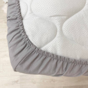 Простирадло фланель сіре (на резинці) 60х120см 2