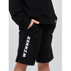 Шорти 112425 чорні (двонитка) "Весняна база" 2