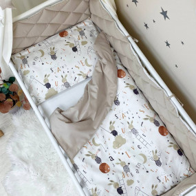 Постільний комплект Зайці беж. "Baby Mix" (6 предметів) ліжко 2