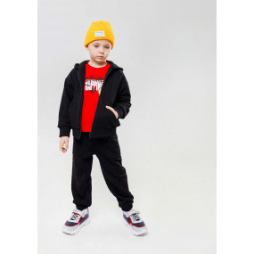 Толстовка СМАЙЛ чорний (трьохнитка петля) ТМ NEWGEN 2