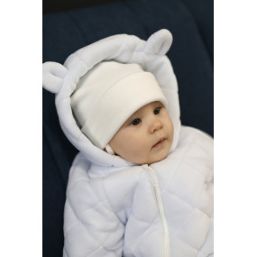 Комбінезон Зефір білий (демісезон) велюровий утеплений 2