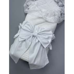 Конверт-плед LUXURY білий з кокосовою вставкою (весна/літо) 2