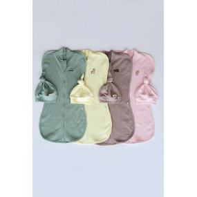 Євро-пелюшка Purl машинка на блискавці з шапочкою 2