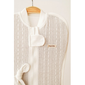 Євро-пелюшка Wind молочна на блискавці з шапочкою 2