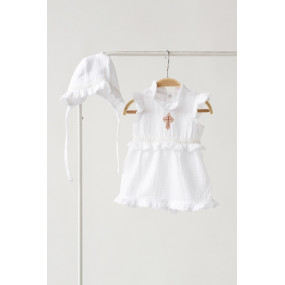 Мусліновий набір Gabriele для дівчинки, айворі 2