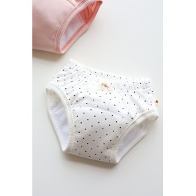 Набір Горошок біло-рож. тренувальних трусиків (2 шт) 2