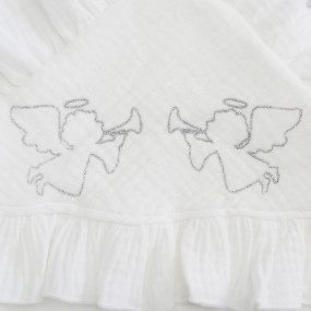 Крижма 2418814 біла (муслін чотиришаровий) 90 на 70 см 2