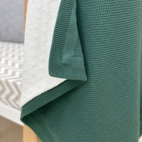 Плед Рогожка-Wellsoft малахіт (в'язка утеплена) 100х80 см 2