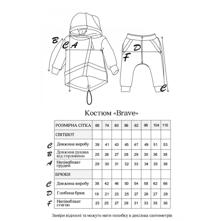Костюм "Brave" тем.таш (на флісі) тринитка начіс
