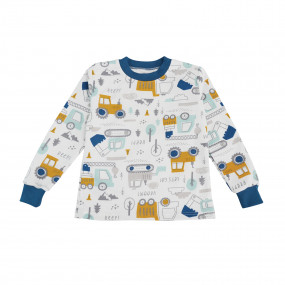 Піжама 2430101 авто/синя футер (тепла) 2