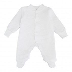 Комбінезон 2440012 білий (капітон) з шапочкою 2