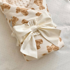 Плед-конверт ВЕДМЕДИКИ беж зі знімною ковдрою (з утеплювачем) 2