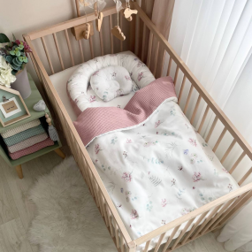 Плед-конверт "Гортензія" зі знімною ковдрою (сатин/вафля) 2