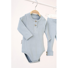 Набір Natural сизий (рубчик - 100% бавовна) боді з лосинами 2