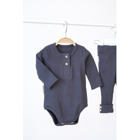 Набір Natural графіт (рубчик - 100% бавовна) боді з лосинами 2