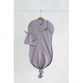 Євро-пелюшка Каспер Єнотик сіра (зростаюча до 9 міс) з шапочкою 2