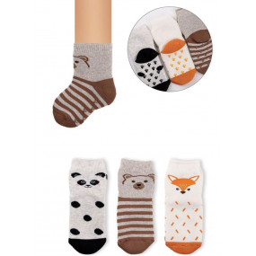 Шкарпетки 15566 Animals - 3 пари (махра стопери) Bross 2