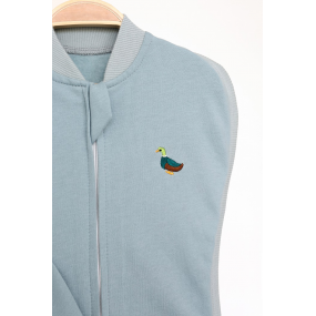 Євро-пелюшка Beris сизий/селезень (на блискавці з чепчиком) 2