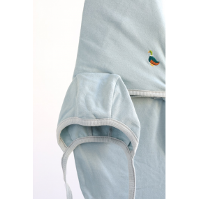 Євро-пелюшка Beris сизий/селезень (на липучці з чепчиком) начіс 2