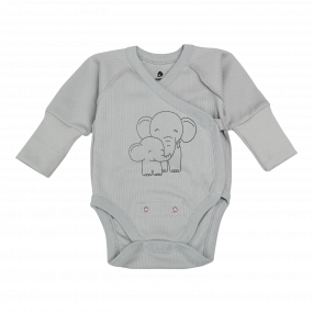 Комплект 2428703 сірий (рубчик) "Слоненя" зростаючий 2