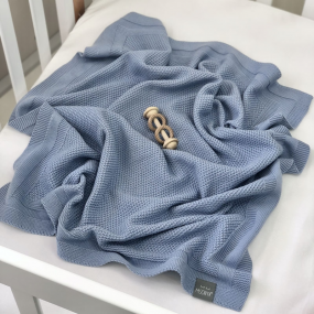 Плед Рогожка волошка (в`язка) 100х80 см 2