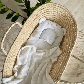 Плед Рогожка білий (в`язка) 100х80 см 2