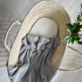 Плед Рогожка сірий (в`язка) 100х80 см 2