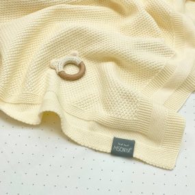 Плед Рогожка молоко (в`язка) 100х80 см 2