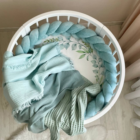 Плед Рогожка св. м'ята (в`язка) 100х80 см