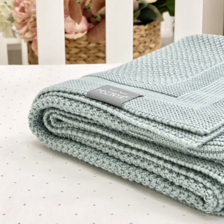 Плед Рогожка св. м'ята (в`язка) 100х80 см