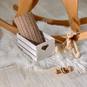 Плед Коса кава (в'язка) 100х80 см 2