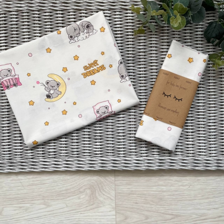 Пеленка бязь Sweet Dream рожевий (100х80 см)