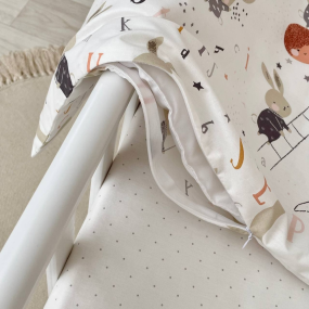 Підковдра Зайці на драбинці беж (90 х 110) поплін 2