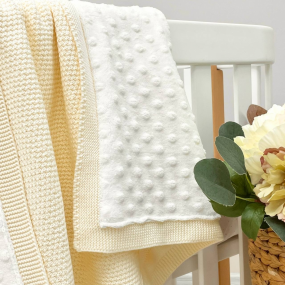 Плед Рогожка-Wellsoft молоко (в'язка утеплена) 100х80 см 2