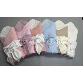 Конверт-плед DELICATE білий з кокосовою вставкою (літо), 80х80 2