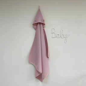 Рушник-куточок пудра вафля дитячий, 90х100 см 2